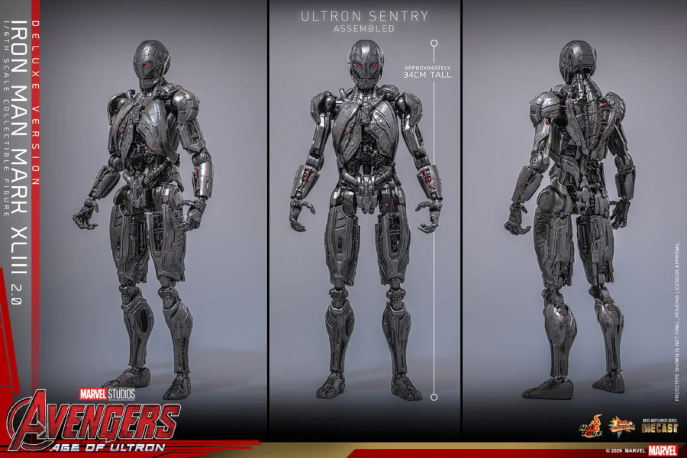 Avengers: Age of Ultron - Iron Man Mark XLIII (2.0) Deluxe 1:6 Scale Collectible Action Figure - Image 15